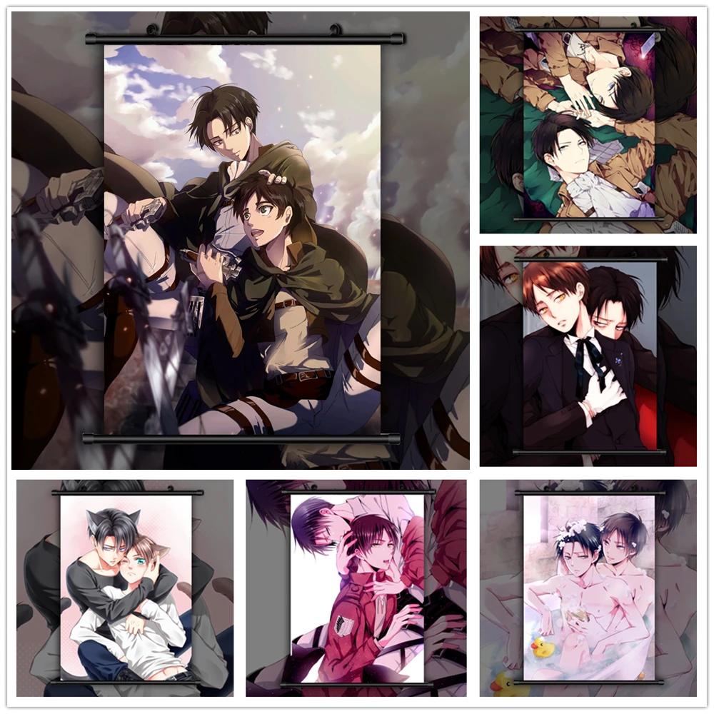 Angriff Auf Titan Bl Eren X Levi Anime Manga Wand Poster Scroll B Painting Calligraphy Aliexpress
