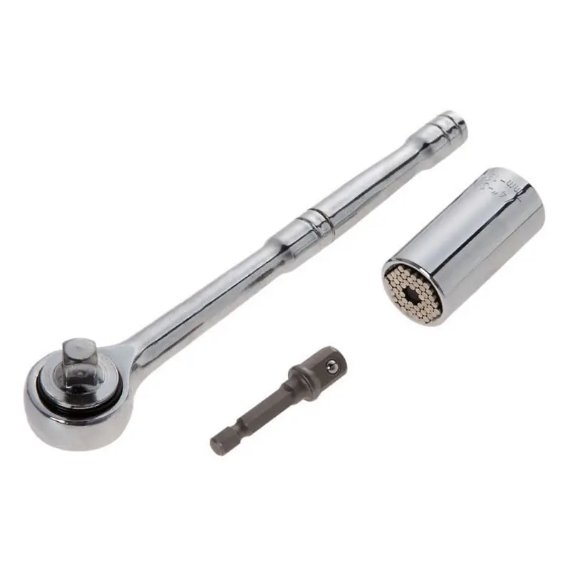 3pcs Grip Universal Socket Wrench Power Drill Adapter Set Repair Tool