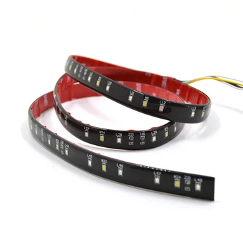 

BJGLOBAL 60" Flexible LED Light Strip Tailgate Bar Backup Reverse Brake Turn Signal Lights 5-Function Red White For Truck SUV
