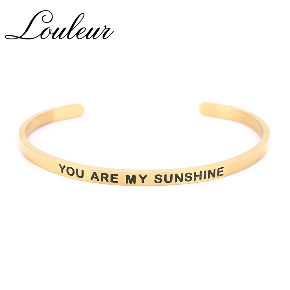 Louleur, 3 цвета, нержавеющая сталь, манжета, браслеты, модные, конфессия, ты мой солнечный свет, браслеты, браслеты для мальчика, подруги, подарки