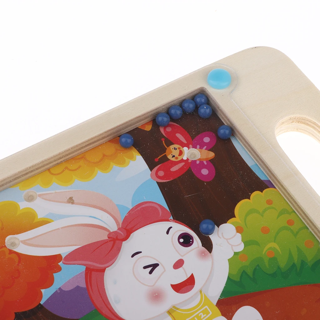 Funny Hand-held Ball Balance Maze Puzzle Labyrinth Wooden Handcraft Toys Kids Wooden Puzzle Toys Labyrinth Board Toy