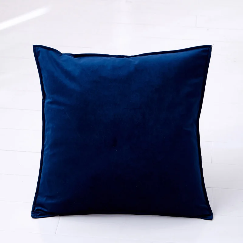 Домашний декор в скандинавском стиле, задние накладки для дивана, однотонные декоративные подушки, уличные подушки для стульев - Цвет: Blue