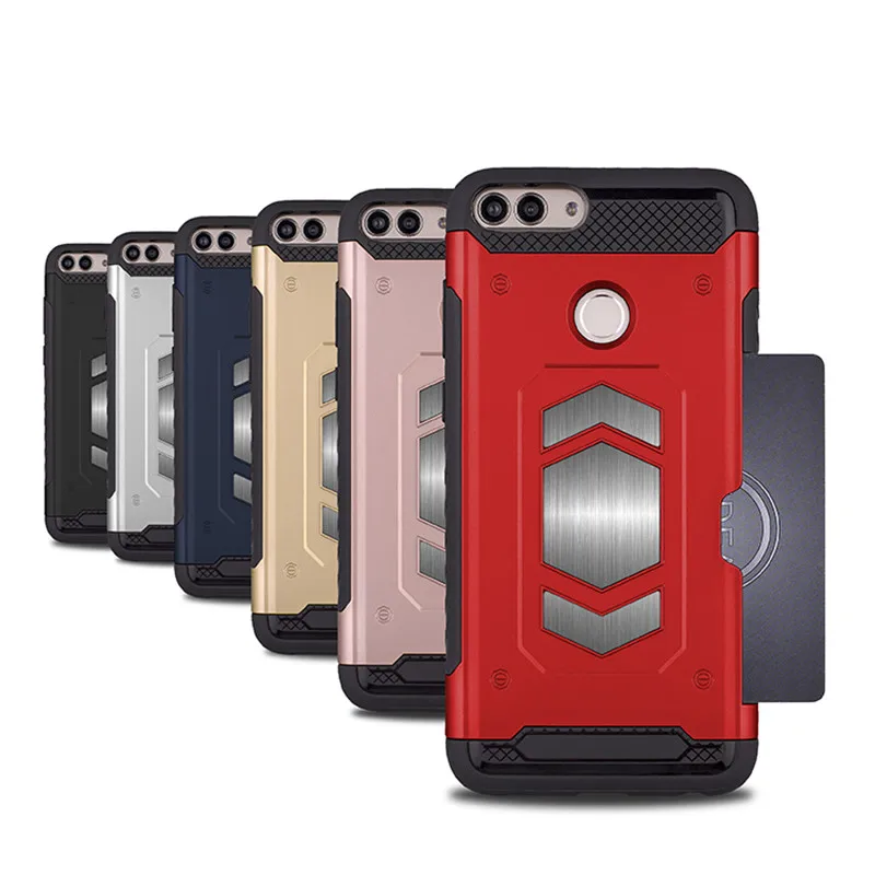 

For Huawei P Smart Armor Case Hybrid Hard PC Soft Silicone TPU 2 in 1 Combo Rubber Shockproof Case For Psmart Back Cover Coque