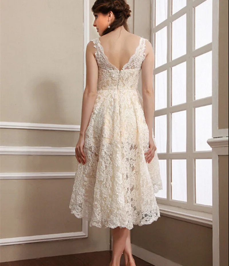 vestido bege curto para casamento