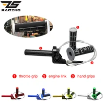 ZS Racing 22 мм рукоятка для мотоцикла с дроссельной заслонкой быстрый поворот газа с дроссельным кабелем+ ручка EMIG подходит для скутера ATV UTV
