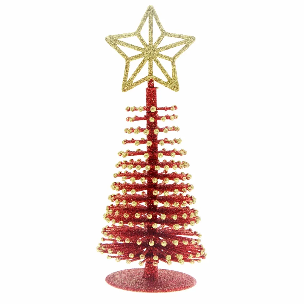 9 Merry Christmas Tabletop Decorative Plastic Small Tree With 9 Merry Christmas Tabletop Decorative Plastic Small Tree With Glitter Topper Artificial Desk Ornaments In Trees From Home Garden On