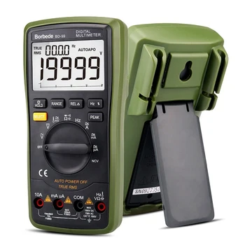 

HLZS-Borbede Bd-99 Digital Multimeter 20000 Counts Auto Range Dc Ac Resistance Capacitance Peak Hold True Rms Ncv Diode Tester