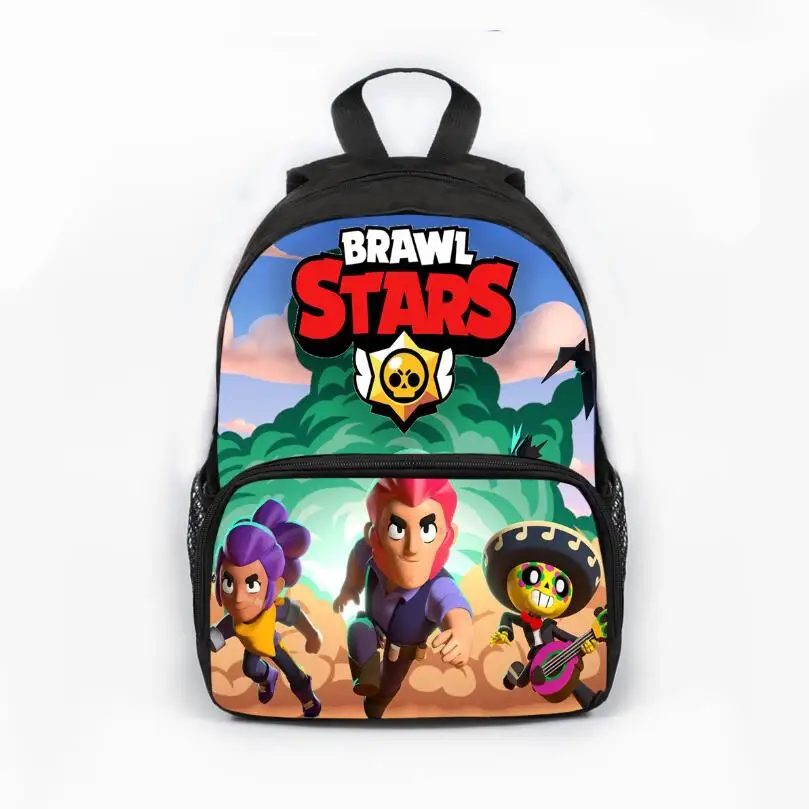 

13 inch Cute Brawl Stars Backpack School Bags Lovely Printed School Back pack for Girls Bookbag Children Gift Customized