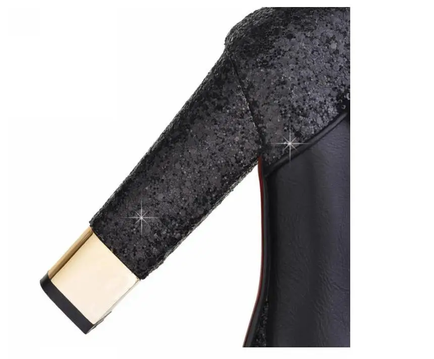 Rough with super high heel shoes fashion Paris new autumn wedding shoes Super high heel thick with nightclub COS princess shoes