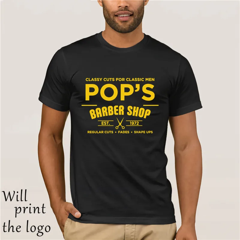 Pops Barber Shop от Luke Cage Футболка с принтом крутая Повседневная футболка для мужчин унисекс новая модная футболка Забавные топы из хлопка
