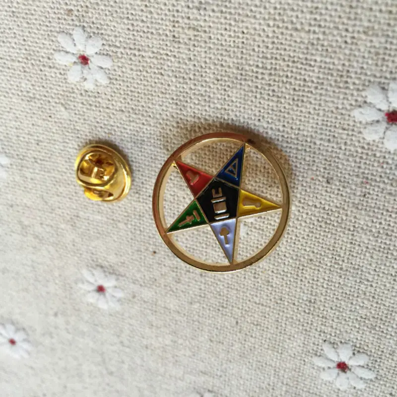 

Masonic Freemasonary Free Masons Order of the Eastern Star Cut Out Lapel Pin and Brooch souvenir badge Metal Craft