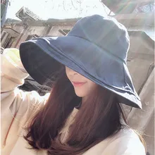 Весенняя и Летняя Пляжная Милая Модная элегантная женская шляпа модная однотонная шляпа в рыбацком стиле Повседневная шляпа от солнца