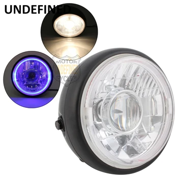 

Motorcycle Accessories Black Projector 7.5" Headlight Lamp Halo Hi/Lo Beam Universal 60W For Harley Dyna Electra Glide UNDEFINED