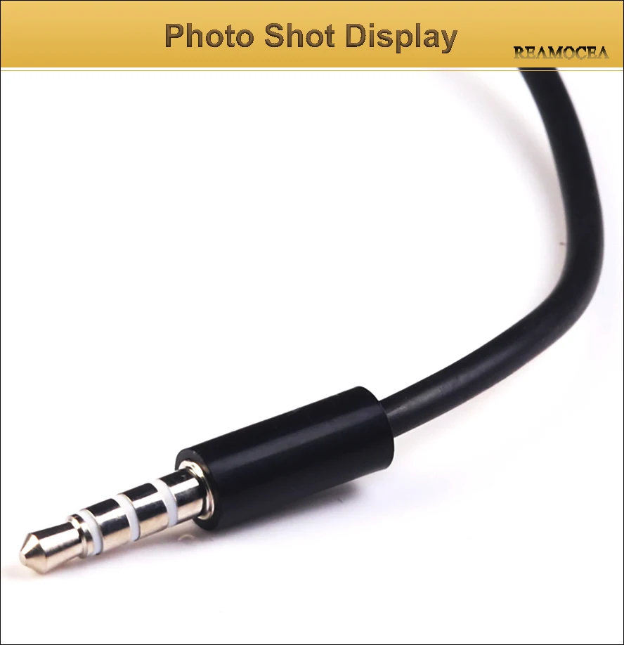 Reamocea 3.5 mm 4 Pole Jack to 3.5mm Male Car Audio AUX Cable Cord Extended Auxiliary Cable Headphone Auxiliary Wire Core 1M (9)