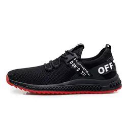Спортивные кроссовки Для мужчин на шнуровке Trail Running ShoesMan сетки дышащие черные туфли Белый Демисезонный Для мужчин обувь лайкра спортивная