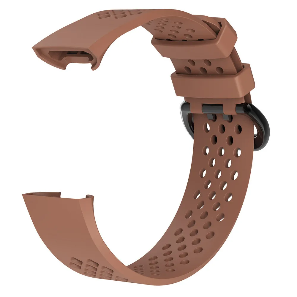Новый Силиконовый ремешок для Fitbit Charge 3 часов спортивный дышащий силикон браслет