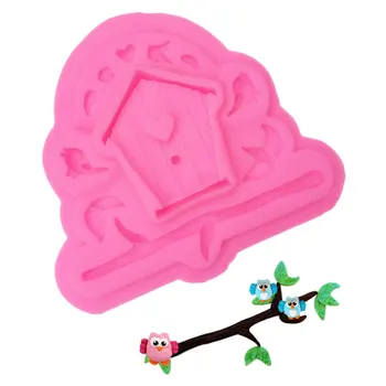 

Bird House Shape Fondant Cake Silicone Mold Silicon Baking Cookie Mould Kitchen Pastry Cake Decorating Tools