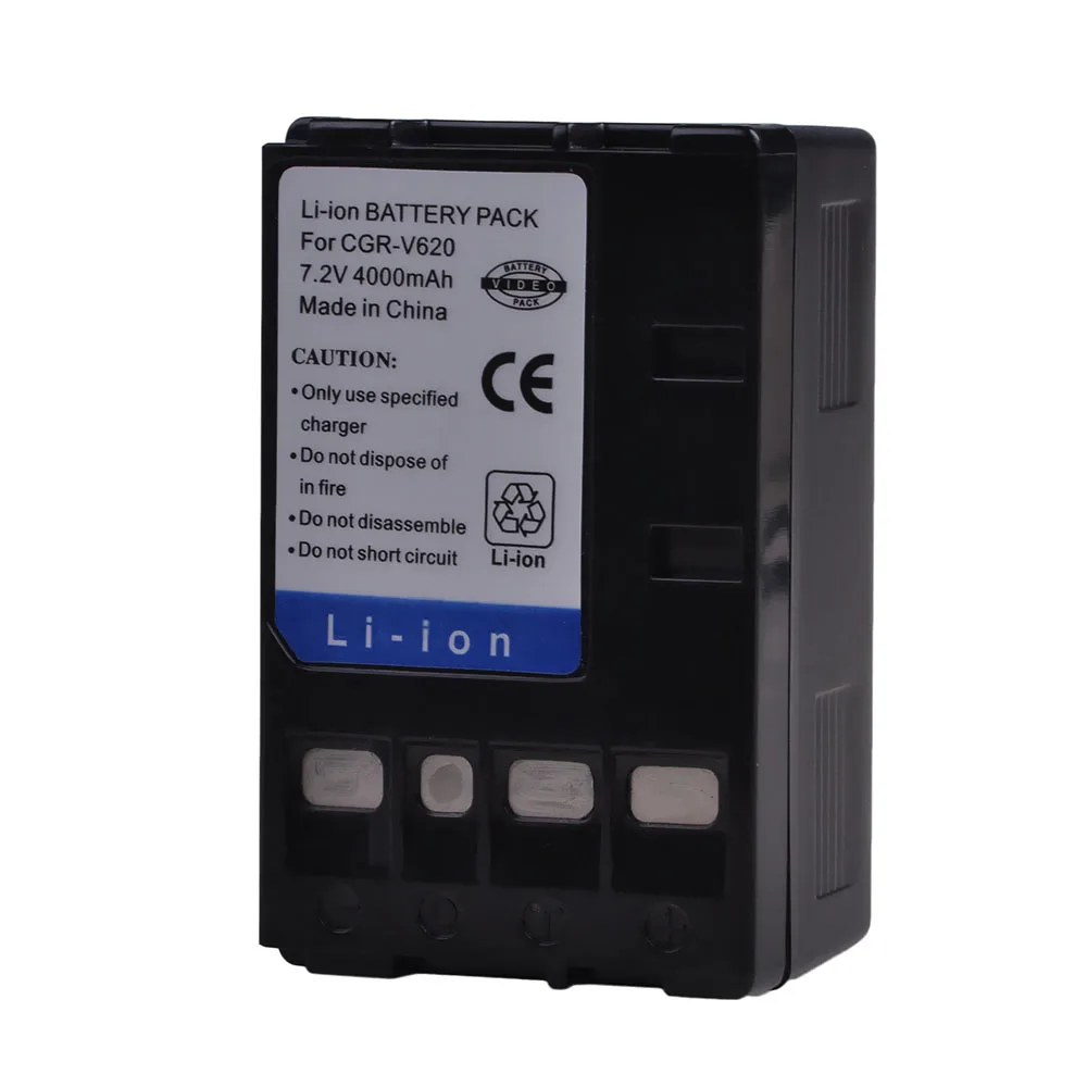 Аккумулятор 4000 мА · ч 1 шт. CGR-V620 CGR V620 CGRV620 для Panasonic NV-RX14 NV-RX17 NV-RX18 NV-RX24 NV-VC NV-RX |