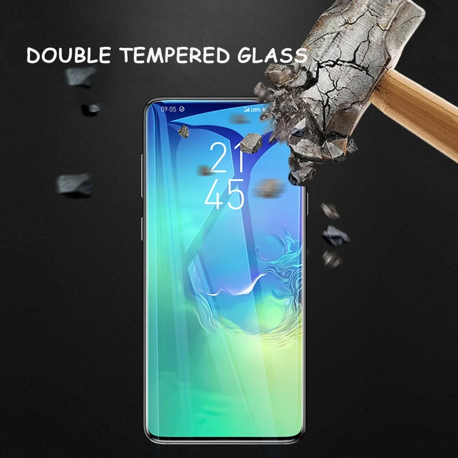 Нано жидкая пленка для Samsung S10 Note 8 9 S9 S8 Plus S7 Edge УФ полное клеевое закаленное стекло