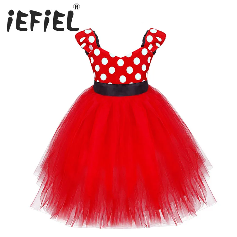 

Kids Girls Embroidered Flower Dress Baby Girls Polka Dots Tutu Princess Bridesmaid Wedding Birthday Party Dress SZ 12 Months-6Y