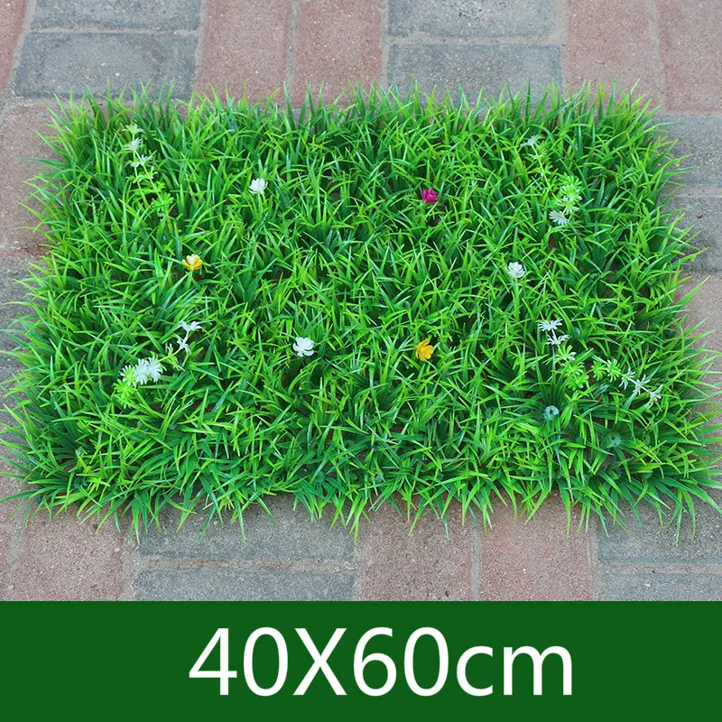 1 шт. 40X60 см Пластик растения Коврик для газона тропический искусственное украшение для сада домашние декоративные растения аксессуары - Цвет: Зеленый