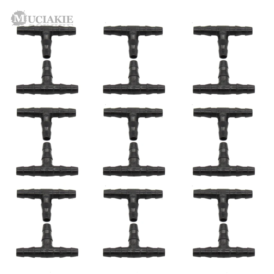 MUCIAKIE 50 шт. пластиковая капельница для полива растений тройник 1/4 дюйма