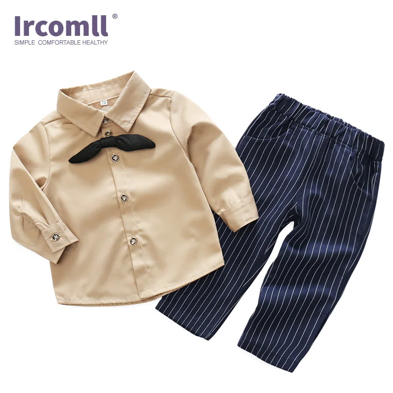 Fashion Kids Boy Clothes Set Infant Formal Clothing Bow Tie
