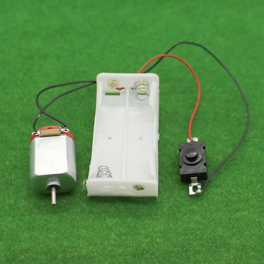 

130 Motor Kit, with 2 x AA Battery Storage Case and Switch, 16500 RPM, Mini DIY Electronic Motor Simple Circuit Models Kit