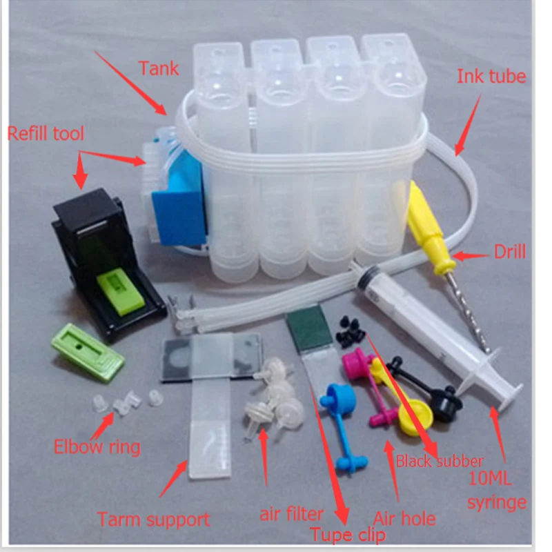 Compare Prices On Diy Printer Ink Online Ping Low Price 1 Set Ciss Ink Kit For Hp 652 652xl Deskjet 1115 2135 2136 2138