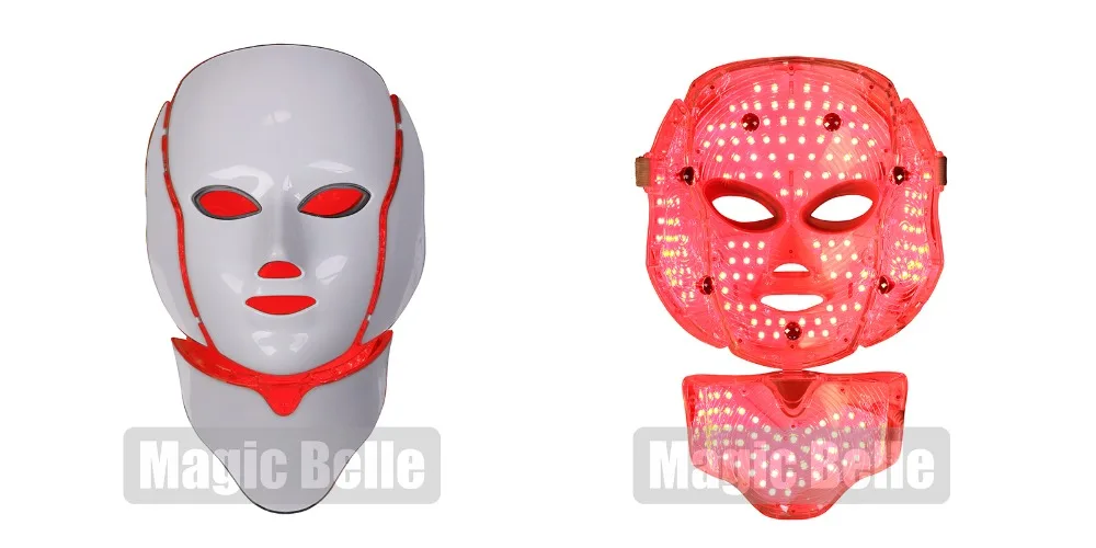 Умная Система терапия светодиодным светом маска семь цветов фотоны; светодиод светодиодный маска для лица и шеи для домашнего использования