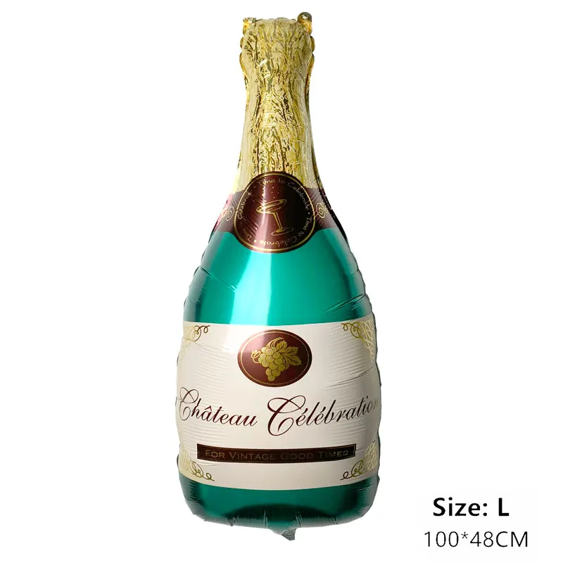 Green Bottle Кубок шампанского, пивная бутылка, алюминиевая фольга, шарики для свадебного украшения, воздушный шар, украшения для дня рождения, Детские девичники, вечерние. J - Цвет: Green Bottle