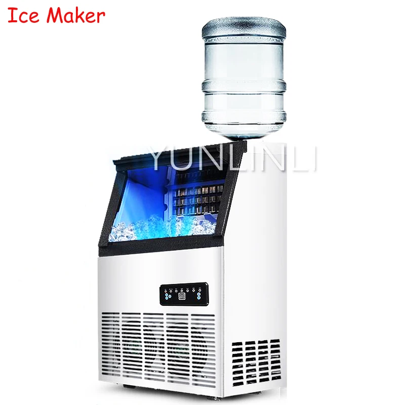 55kgs/24H Commercial Electric Ice Maker Stainless Steel Bottled Water