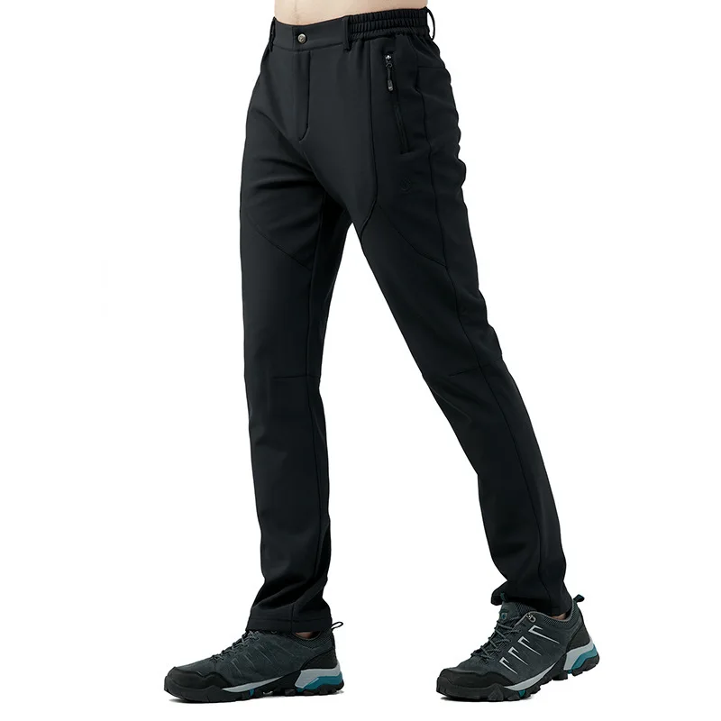 Marca hombres Otoño Invierno Polar pantalones moda Casual Camping viajes al aire libre alta calidad Softshell Trekking Trouses