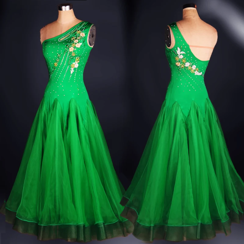 One Shoulder Ballroom Dress
