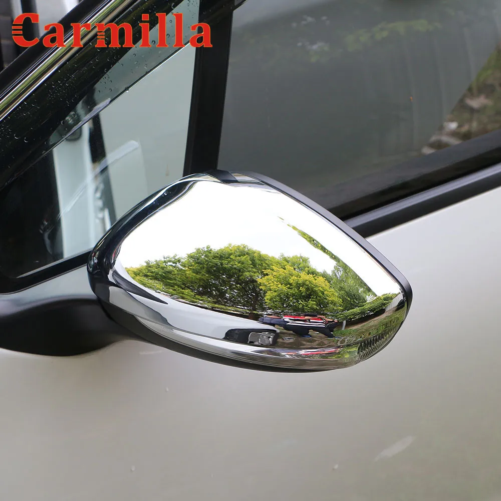 Carmilla автомобиля хром Зеркало заднего вида Защитная крышка зеркало заднего вида Стикеры для Peugeot 2008 208 Запчасти