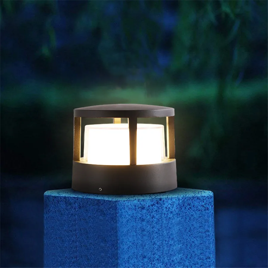 Coluna do Jardim ao ar Livre à Prova Thrisdar Dwaterproof Água Paisagem Pátio Deck Pós Pilar Villa Caminho Cerca Lâmpada 12 w Luz 19 Thrisdar 12 w luz coluna do jardim