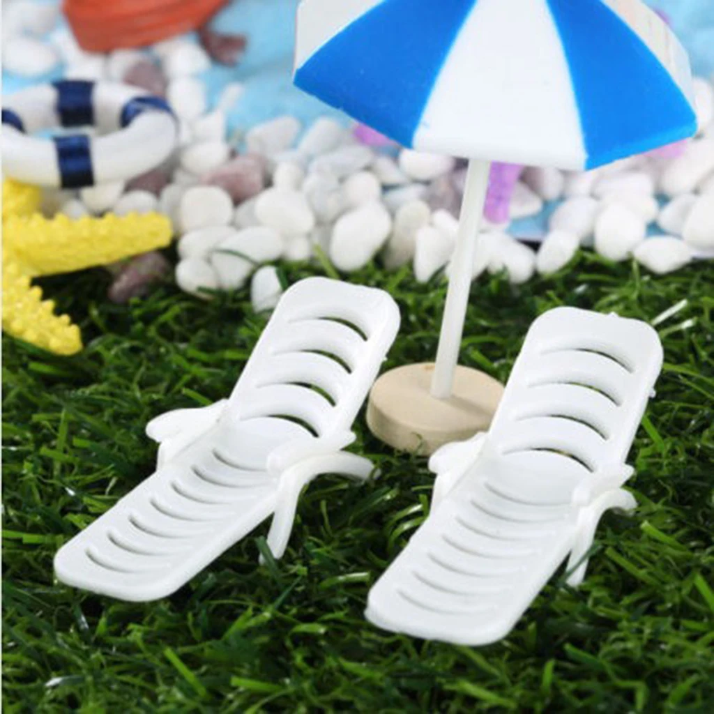 5 Set Mini Deck Chair Beach Umbrella for Dollhouse Yard Garden Swimming Pool Life Scenes Decor Kids Pretend Play Toy 5 Set Mini Deck Chair Beach Umbrella for Dollhouse Yard Garden Swimming Pool Life Scenes Decor Kids Pretend Play Toy