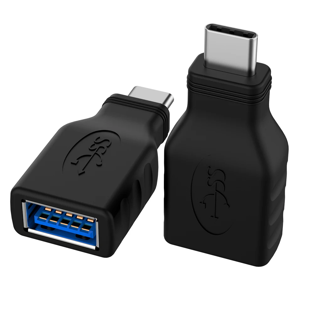 Адаптер type-C для USB OTG конвертер USB 3,0 для type C USB-C type c адаптер для зарядки huawei Xiaomi samsung galaxy s8 s9 note 8 - Цвет: Черный