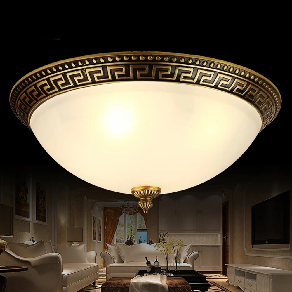 

Retro Ceiling Lights Modern Ceiling Light Living Room Bedroom Home Lighting Copper Led Ceiling Light Luminaria