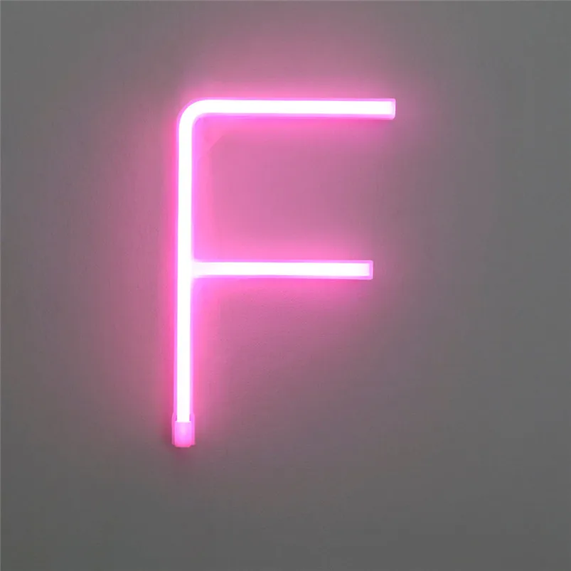 LED Letter Night Lights Plastic Light Up Letters Standing Hanging Warm Pink Light Home Decor Luces Led Decoracion 40JUL2215