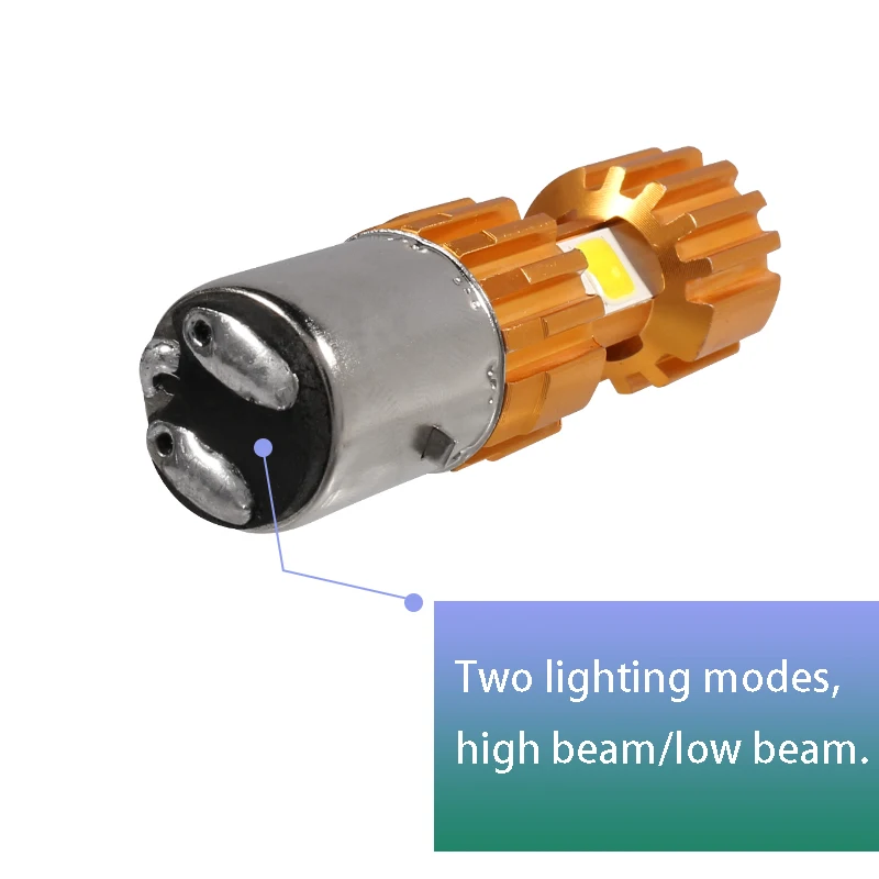 HYZHAUTO 1 шт. H6 BA20D светодиодный фонарь для мотоцикла 2000LM 3COB мото Лампа мотоцикл ATV Скутер светодиодный налобный фонарь белый 12-30 в