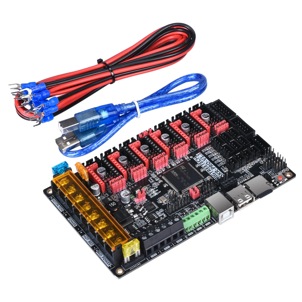 Цена BIGTREETECH SKR PRO V1.1 плата контроллера 32 бит + Wifi адаптер модуль части 3d принтера vs MKS GEN L TMC2208 TMC2130 TMC2209