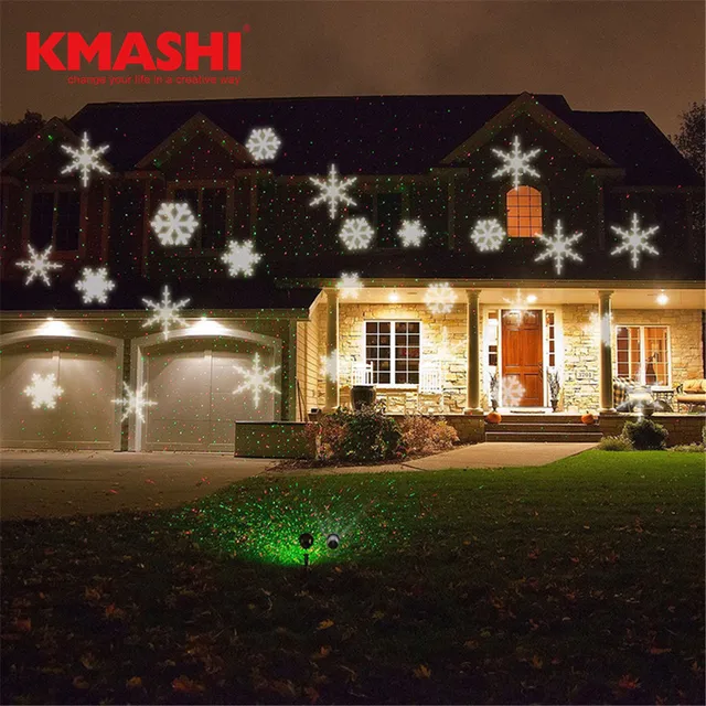 Kmashi Led Projector Lights Christmas Snowflake Night Lights Xmas Kmashi led projector lights Christmas Snowflake Night Lights Xmas Outdoor Moving Snow Landscape Waterproof Projection Lighting - Kmashi Led Projector Lights Christmas Snowflake Night Lights Xmas