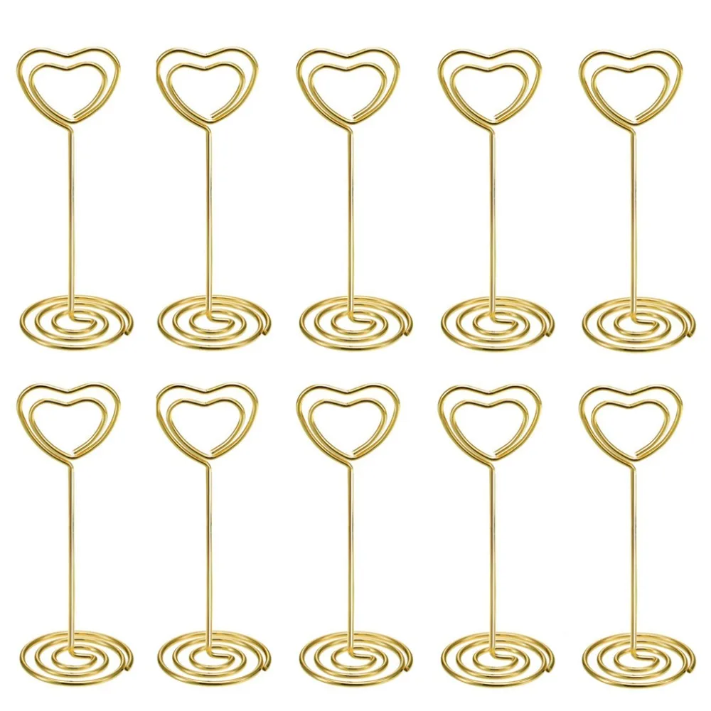 

10pcs Table Name Number Holders Place Card Holder Stands Paper Menu Clips Picture Memo Note Photo Holder Wedding Decorations