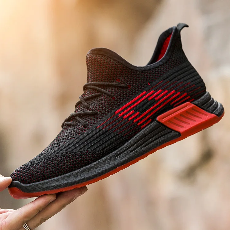 

Men's shoes summer sports and leisure increased wild men's men's casual shoes 2019 summer fashion flying woven socks mesh shoes