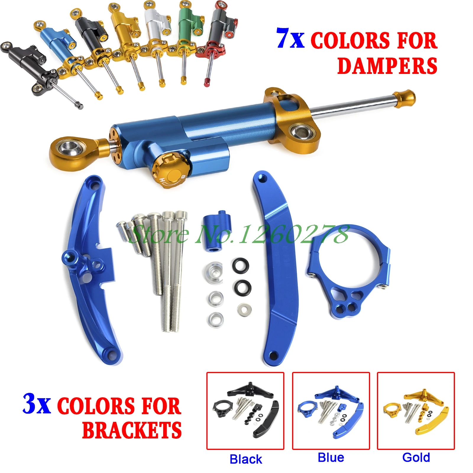

Motorcycle CNC Steering Damper Stabilizer & Bracket For Yamaha FZ1 FAZER 2006 2007 2008 2009 2010 -2015
