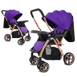 Новорожденных Детские коляски 3 в 1 Высокая Пейзаж складной Автокресло Travel Кабриолет ручка Портативный легкие коляски дорожная сумка для