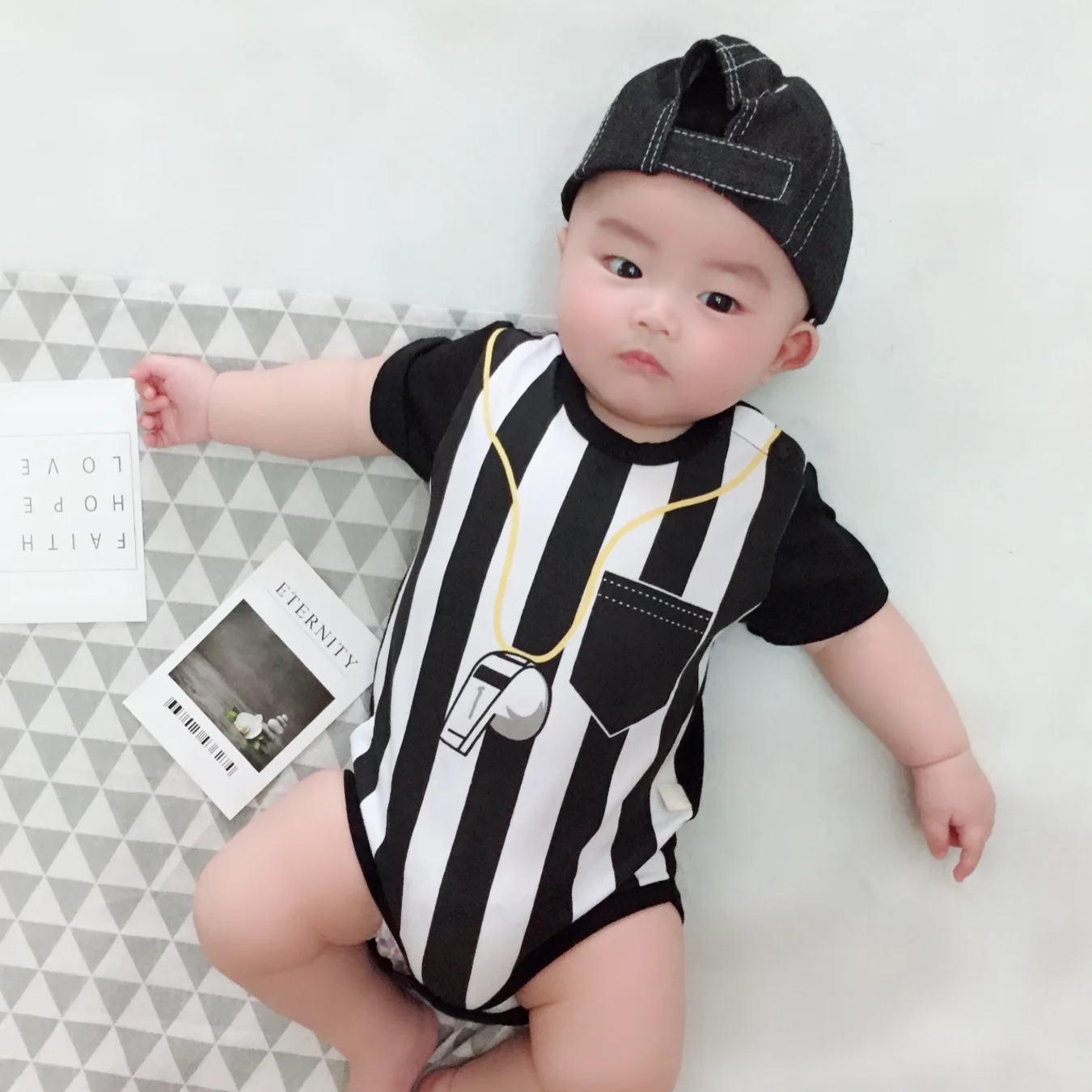 Baby Boy Summer Bodysuit Baby Soccer Clothes Football Player Clothes ...