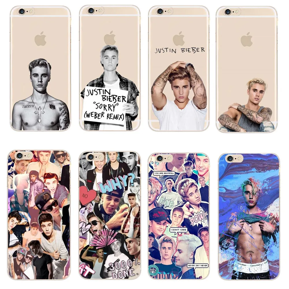 Fashion JUSTIN BIEBER Design Phone Cases For Apple iPhone X SE 5 5S 6 6S 7 8 Plus Transparent Plastic Back Cover Coque