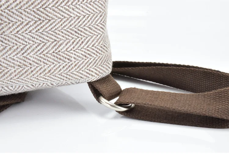 2021 New Retro Woman Backpack Female Shoulder Bag Pure Hand-woven Cotton Linen Small Rucksack Ancient Bag Student School Bags
